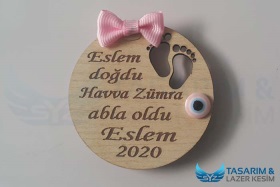 Yuvarlak Bebek Ayaklı Süslü Magnet 